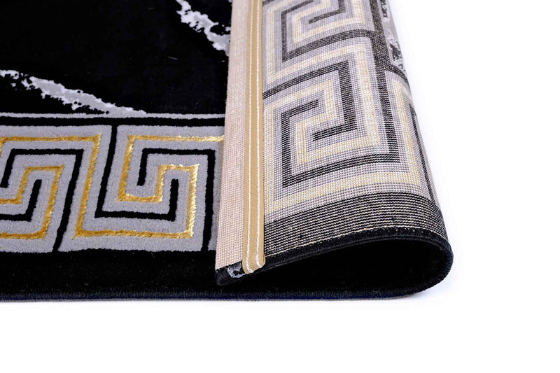 Marmaris D634A Black/V.Gold Modern Area Rug