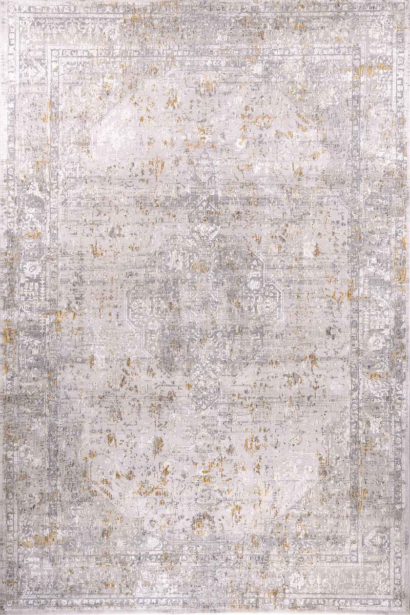 Rieka Ly114D Modern Area Rug Light Gray