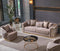 Elegance Lux Velvet Modern Sofa Set Beige Gold