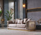 Elegance Lux Velvet Modern Sofa Set Beige Gold