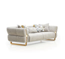 Elia Modern Velvet Sofa Set Brown - Quality Rugs and Furniture