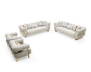 Elia Modern Velvet Sofa Set Brown - Quality Rugs and Furniture