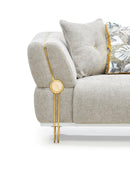 Elia Modern Velvet Sofa Set Brown - Quality Rugs and Furniture