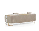 Elmas Modern Velvet Luxury Sofa Set Light Brown - Quality Rugs and Furniture