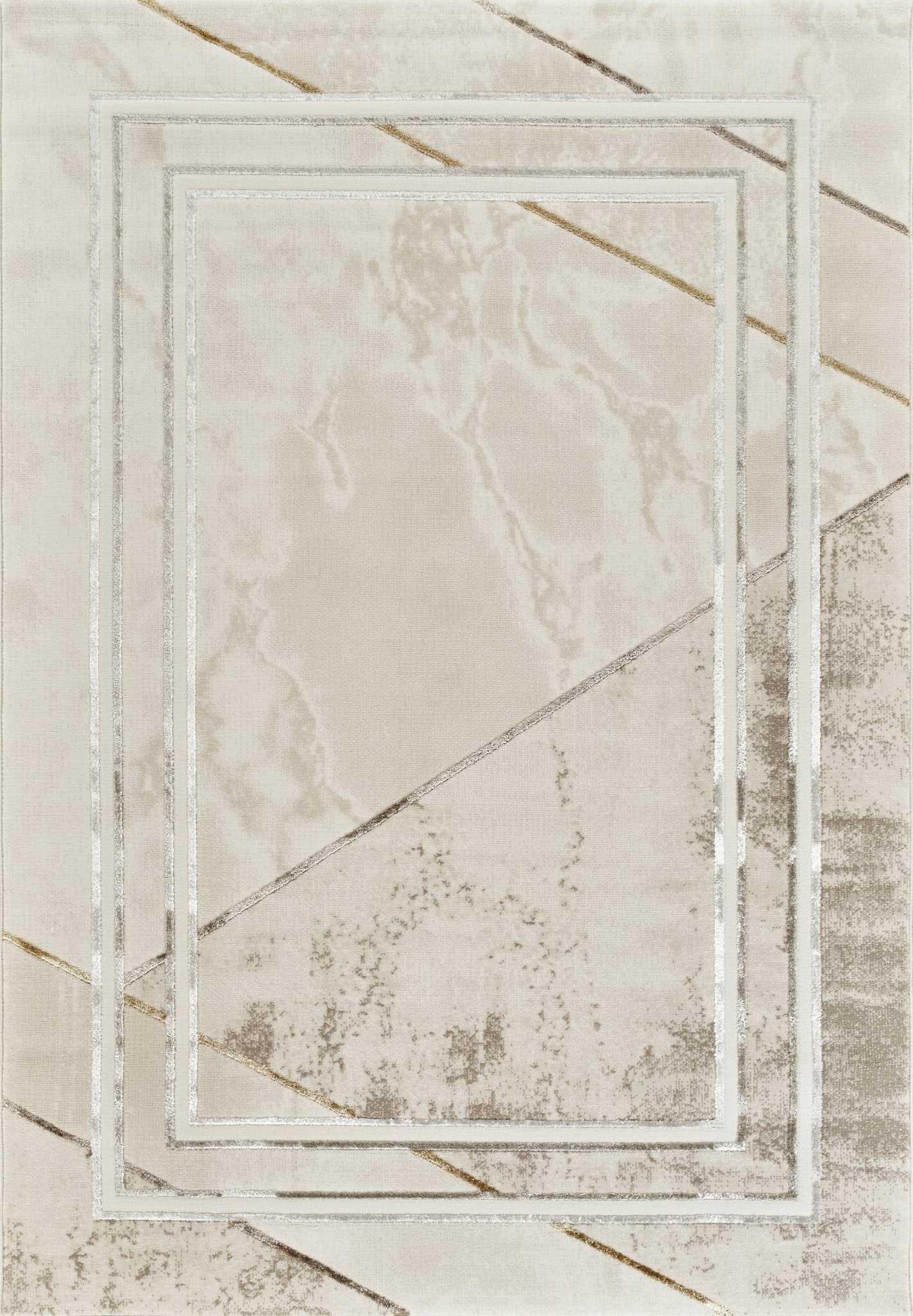 Elmas T510A Modern Area Rug Cream White - Quality Rugs and Furniture