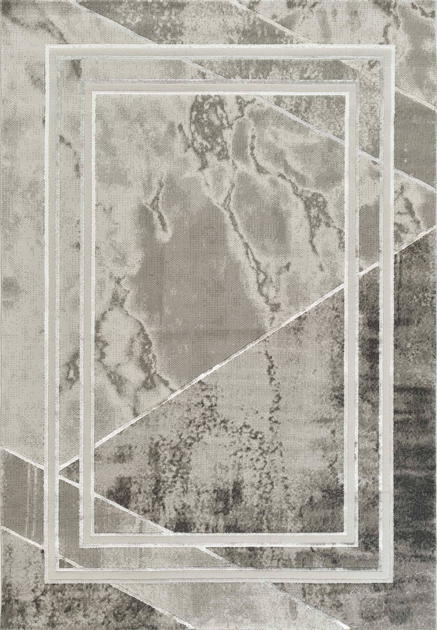 Elmas T510A Modern Area Rug L.Grey White - Quality Rugs and Furniture