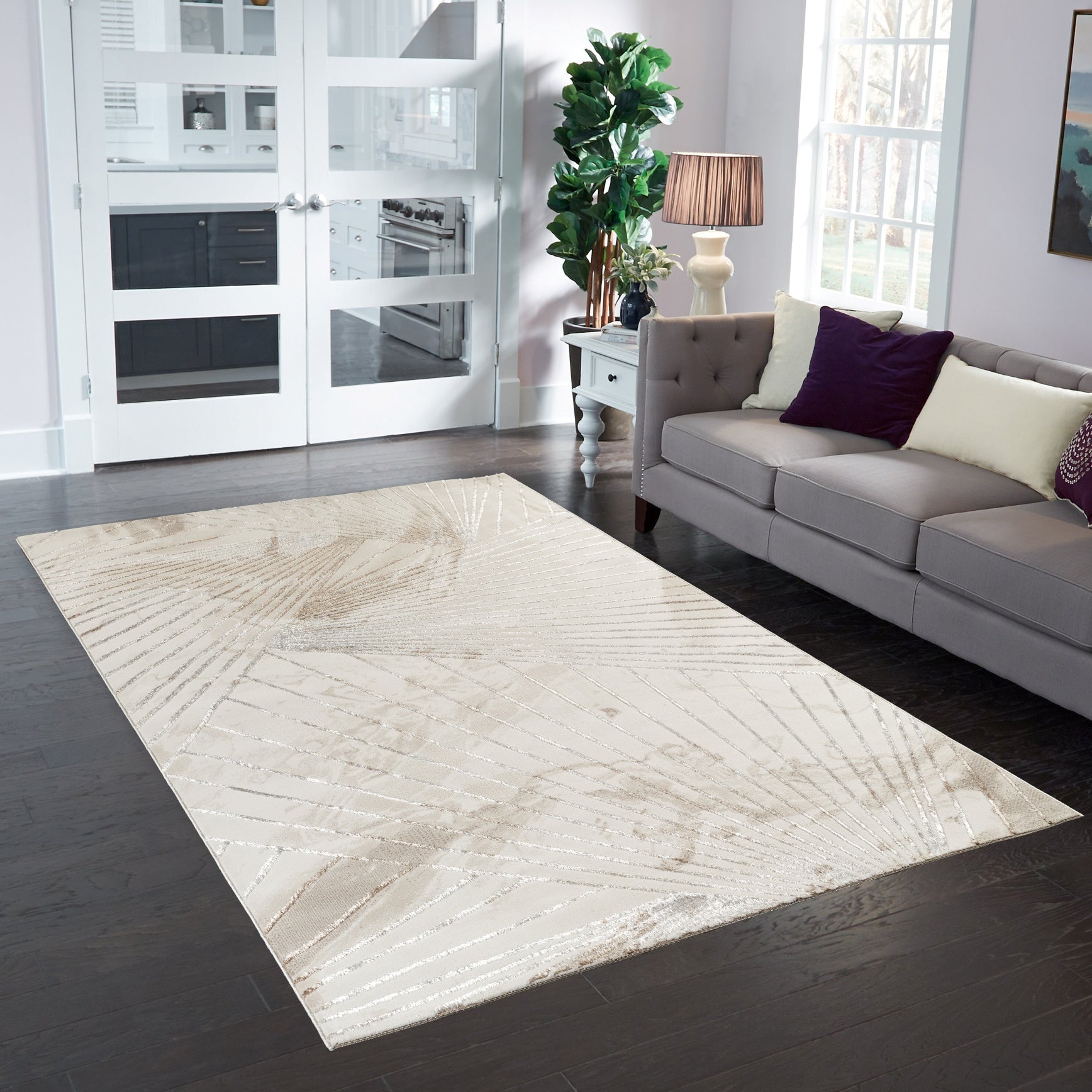 Elmas T511A Modern Area Rug Cream V.Beige - Quality Rugs and Furniture