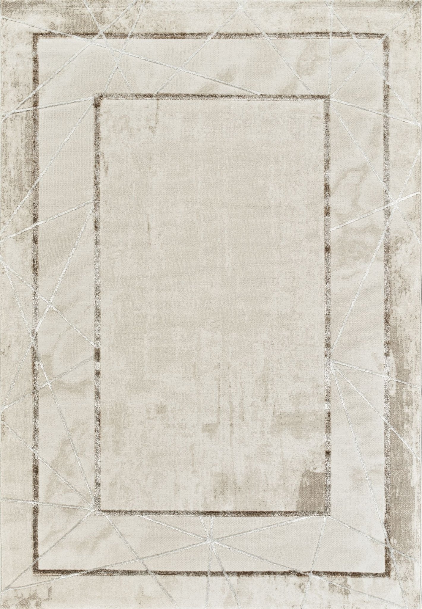 Elmas T519A Modern Area Rug Cream White - Quality Rugs and Furniture