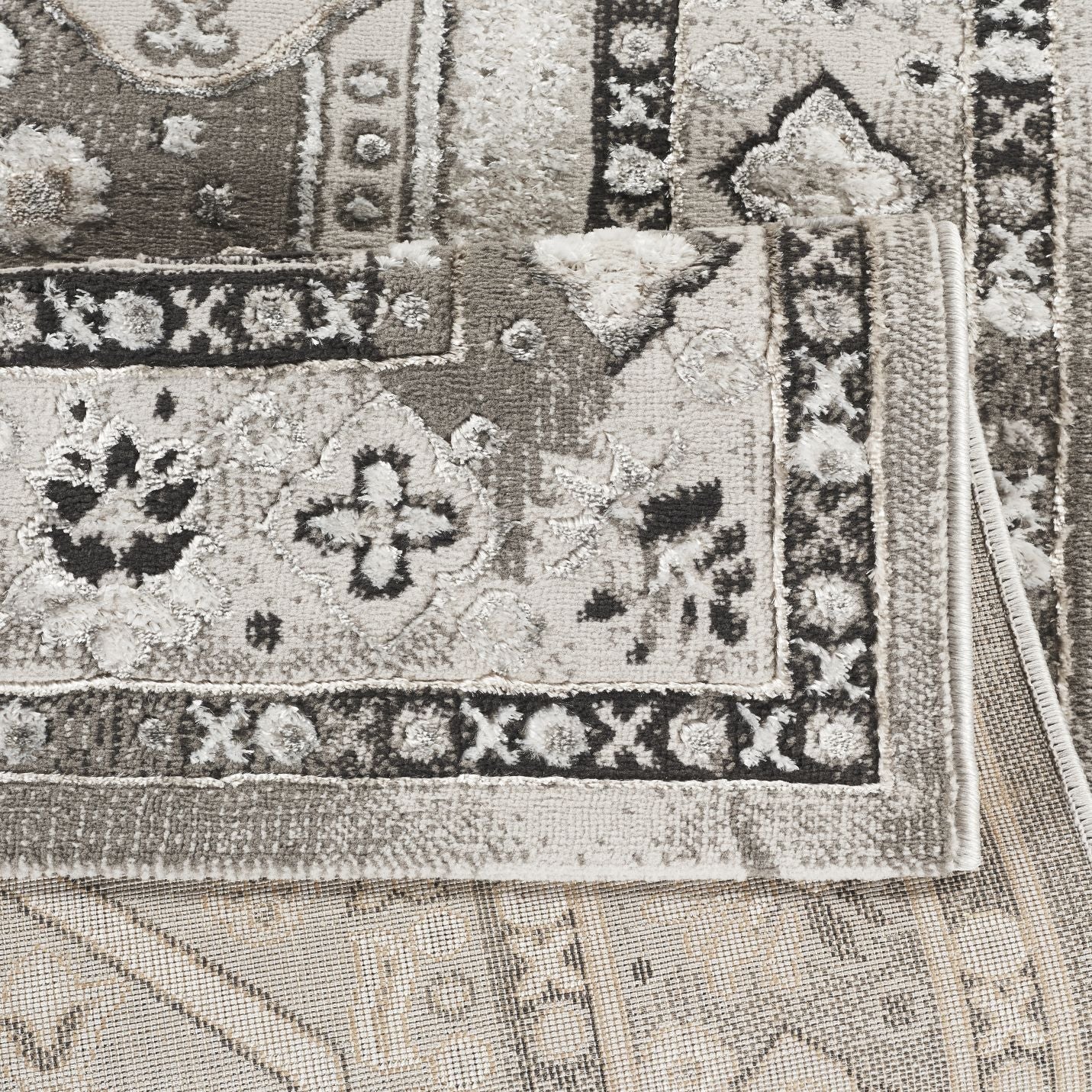 Elmas T529A Modern Area Rug L.Grey White - Quality Rugs and Furniture