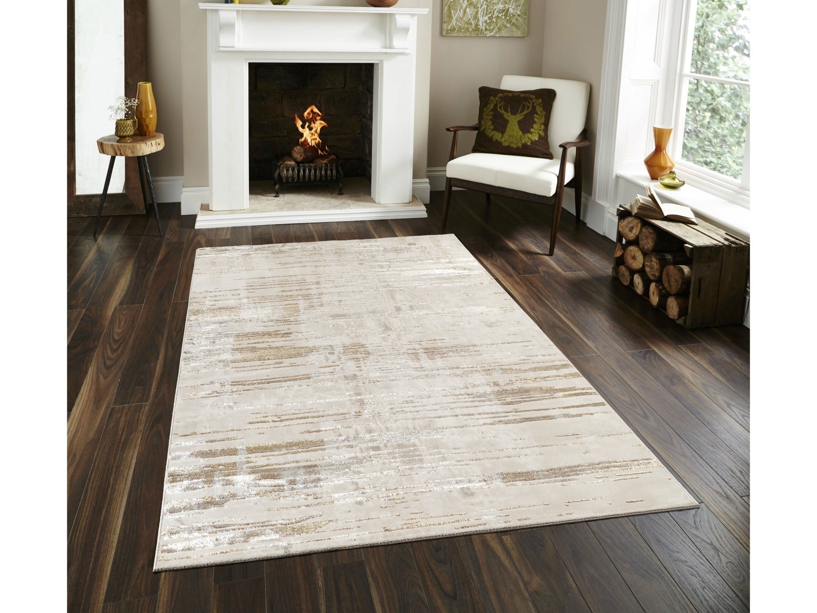 Elmas T534A Modern Area Rug Beige V.Beige - Quality Rugs and Furniture