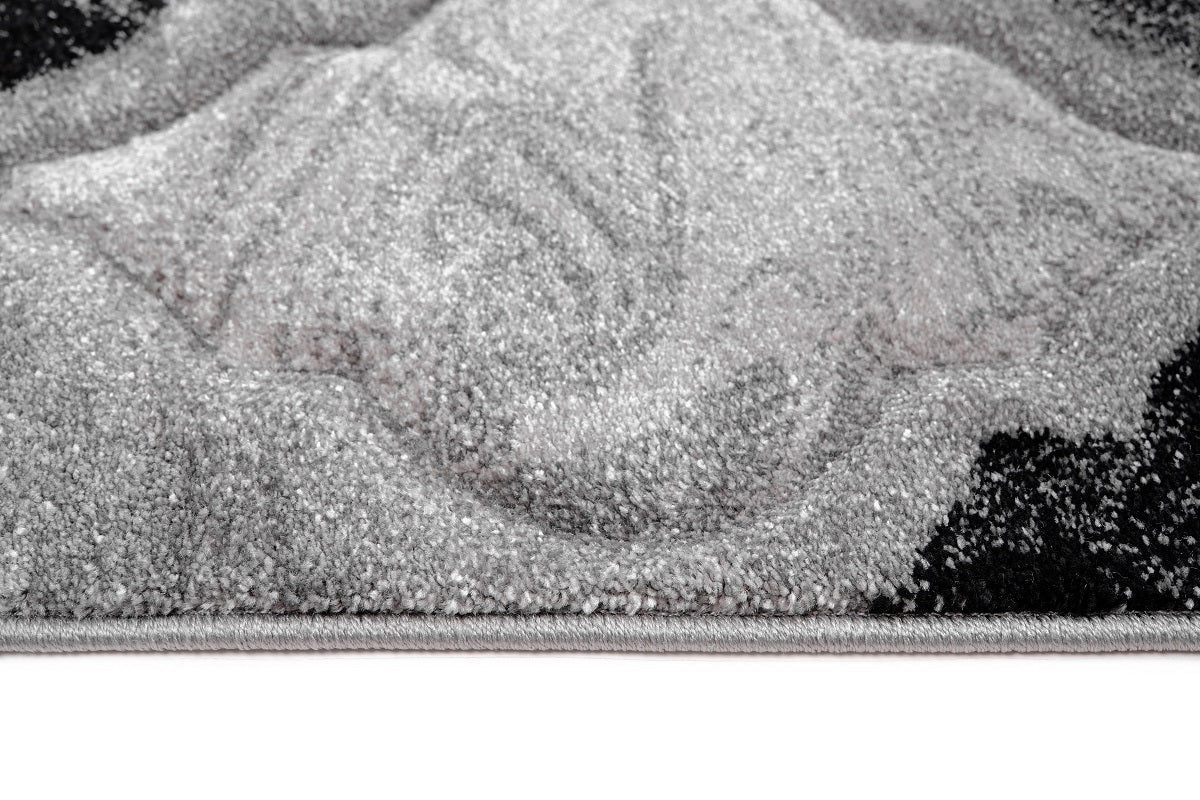 Faery 10140 Black Dark Grey Modern Area Rug - Quality Rugs and Furniture