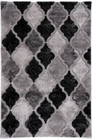 Faery 10140 Black Dark Grey Modern Area Rug - Quality Rugs and Furniture