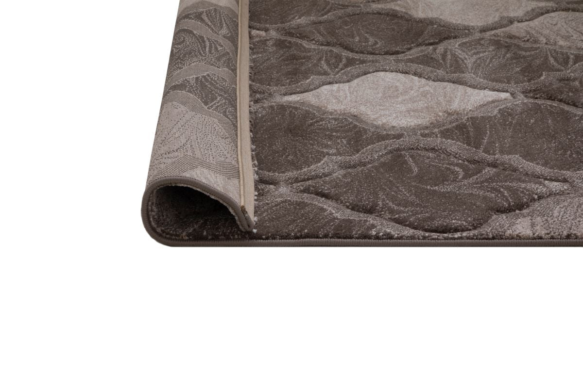 Faery 10140 N.Brown Dark Beige Modern Hallway Runner - Quality Rugs and Furniture