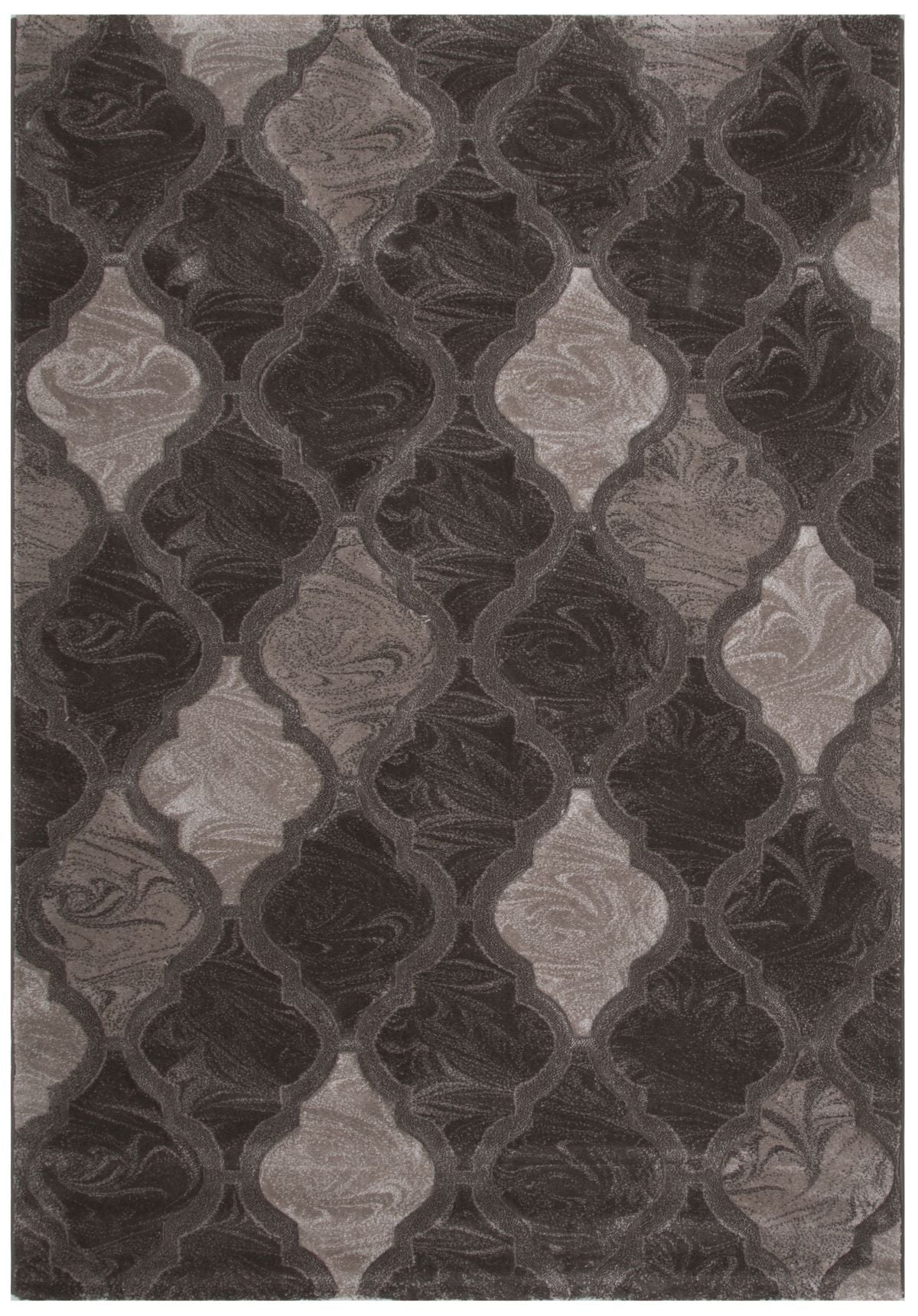 Faery 10140 N.Brown Dark Beige Modern Hallway Runner - Quality Rugs and Furniture