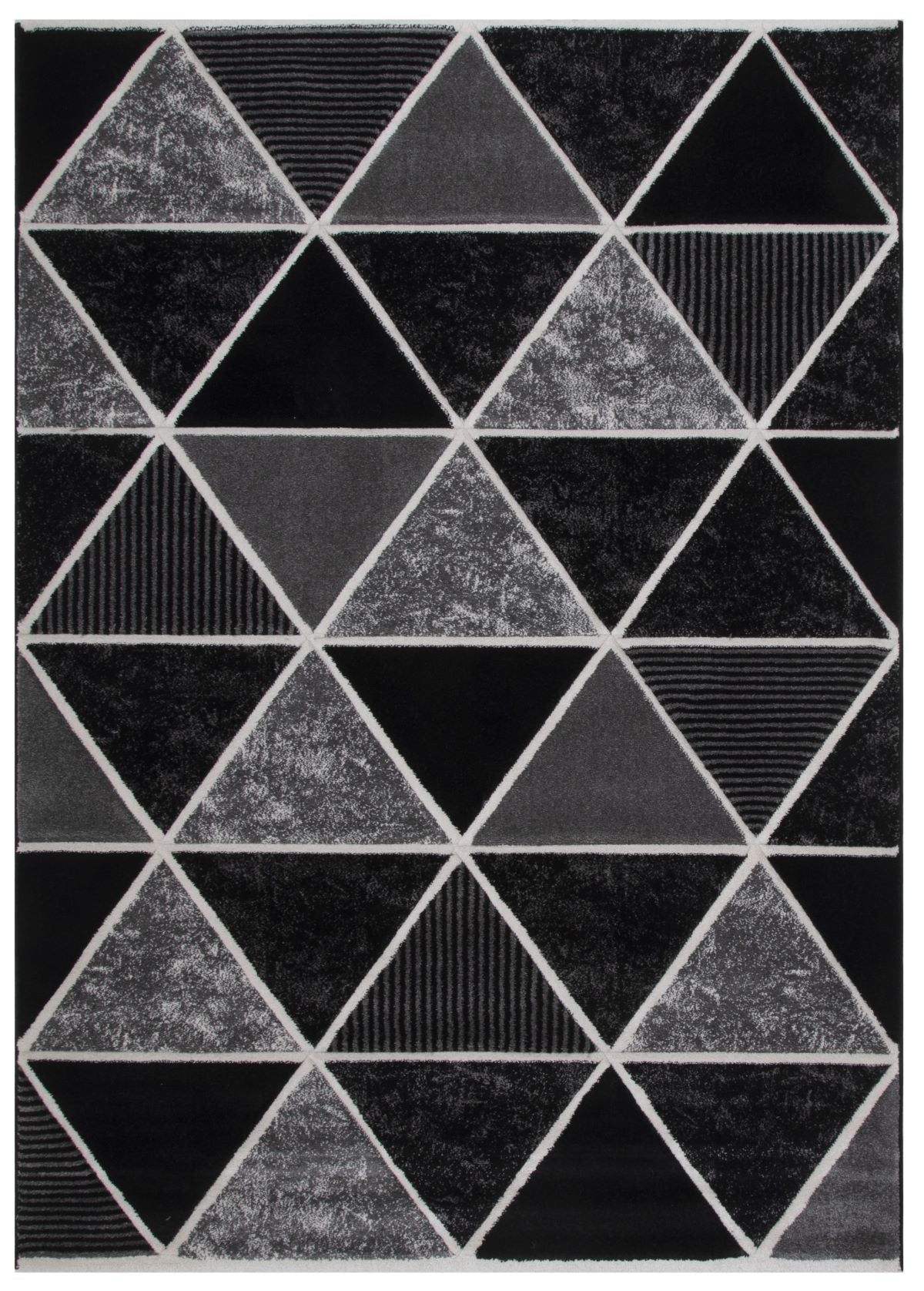 Faery E5113 Black Dark Grey Modern Area Rug - Quality Rugs and Furniture