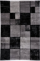 Faery E5142 Black Dark Grey Modern Area Rug - Quality Rugs and Furniture