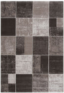 Faery E5142 N.Brown Dark Beige Modern Hallway Runner - Quality Rugs and Furniture
