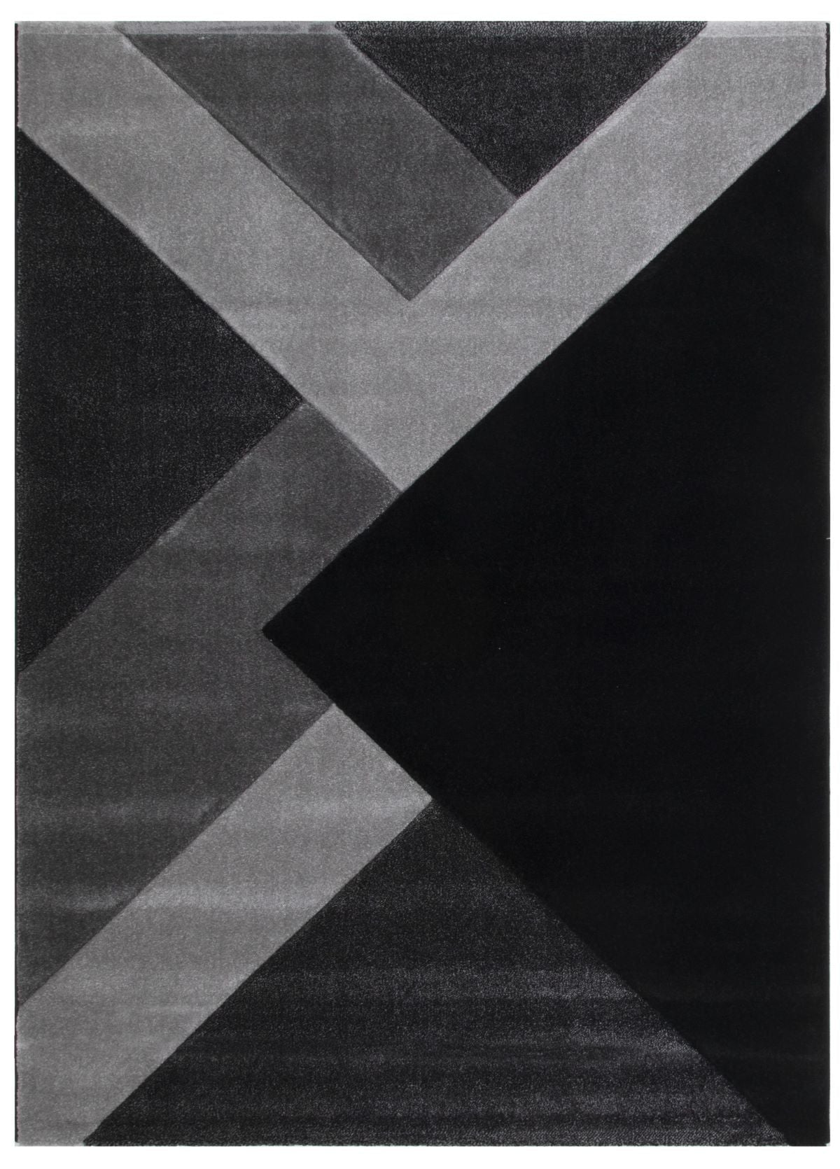 Faery FE394 Black Dark Grey Modern Rug - Quality Rugs and Furniture