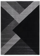 Faery FE394 Black Dark Grey Modern Rug - Quality Rugs and Furniture