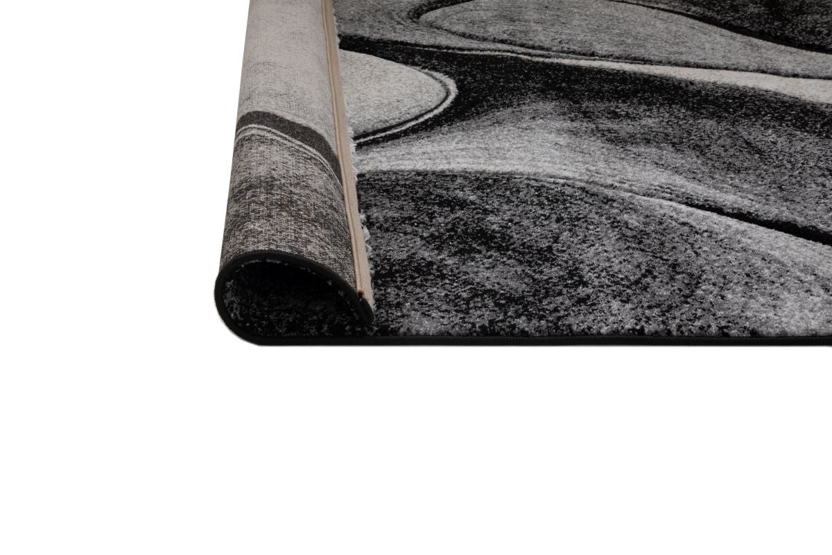 Faery G2855 Black Dark Grey Modern Area Rug - Quality Rugs and Furniture