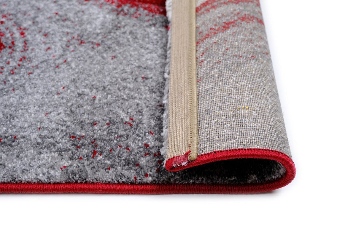 Faery G2855 Dark Red - Black Modern Hallway Runner - Quality Rugs and Furniture