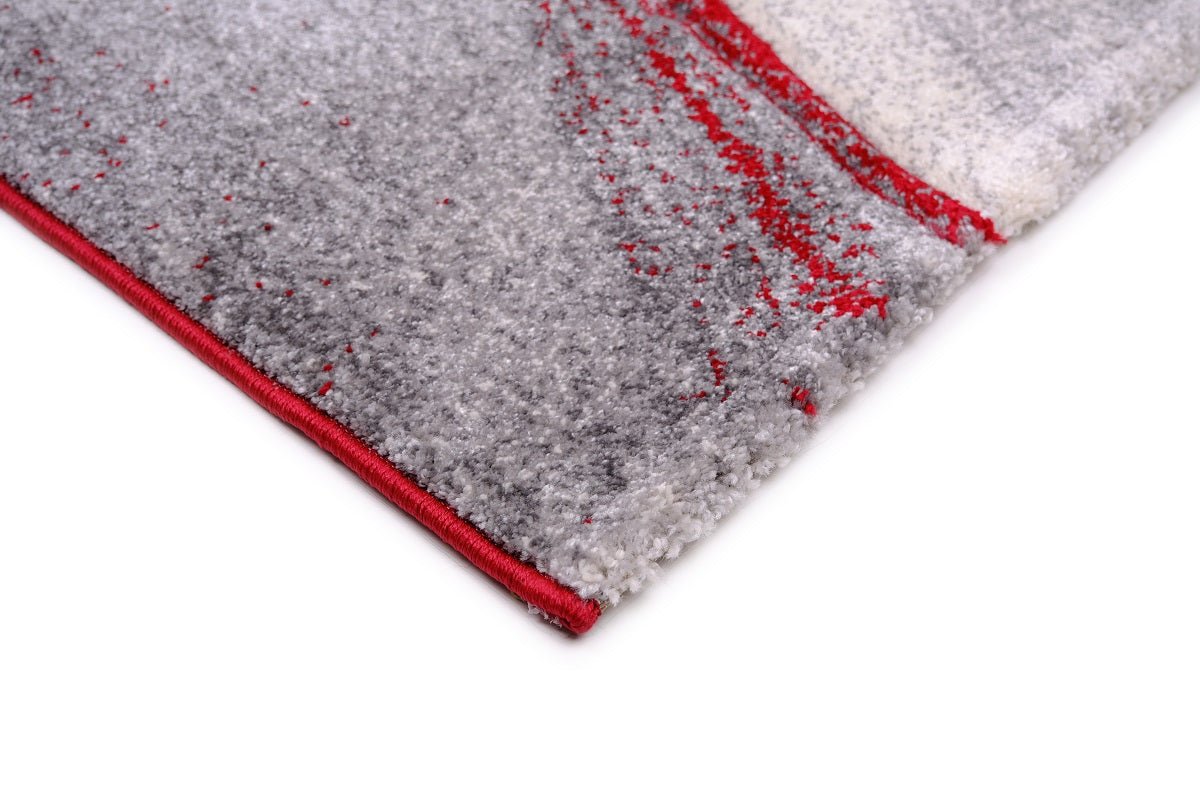 Faery G2855 Dark Red - Black Modern Hallway Runner - Quality Rugs and Furniture