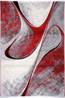 Faery G2855 Dark Red - Black Modern Hallway Runner - Quality Rugs and Furniture