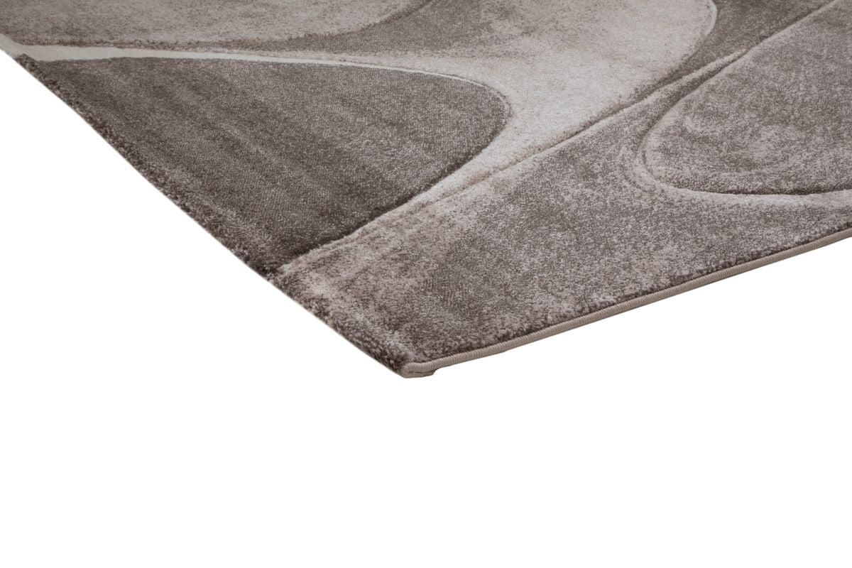 Faery G2855 N.Brown Dark Beige Modern Hallway Runner - Quality Rugs and Furniture