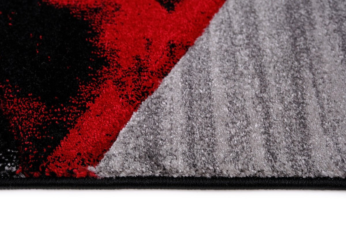 Faery G6511 Dark Red - Black Modern Area Rug - Quality Rugs and Furniture