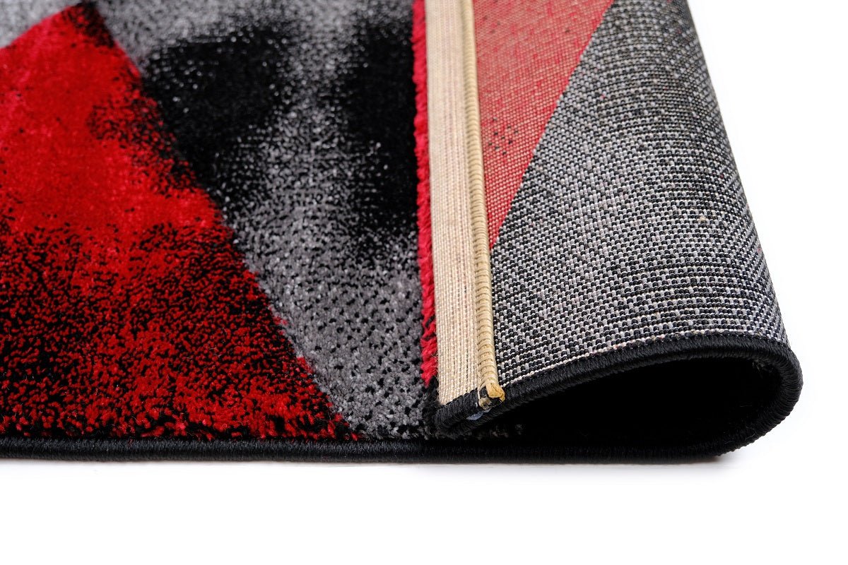 Faery G6511 Dark Red - Black Modern Area Rug - Quality Rugs and Furniture