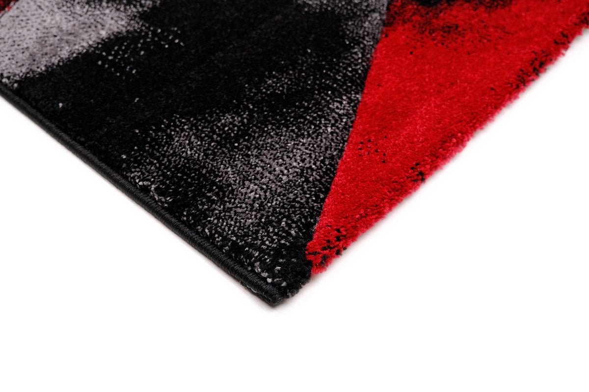 Faery G6511 Dark Red - Black Modern Area Rug - Quality Rugs and Furniture