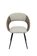 Fairy Modern Linen Cord Dining Chair Beige - Quality Rugs and Furniture