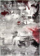 Grace 20754 Grey/Red Modern Rug - Quality Rugs and Furniture