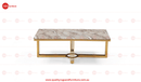Grace Stainless Steel Base with Marble Top Coffee Table Gold - Quality Rugs and Furniture