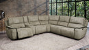 Iris Corner Electric Recliner Fabric Sofa Set Beige - Quality Rugs and Furniture