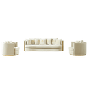 Isra Modern Fabric Sofa Set Beige Only 4 Seater - Quality Rugs and Furniture