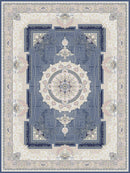 Ivan Traditional Persian Area Rug Sky Blue