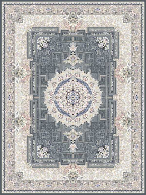 Ivan Traditional Persian Area Rug Smoke