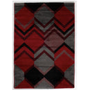 Jasmine Fe391 Red Dark Grey Modern Rug - Quality Rugs and Furniture
