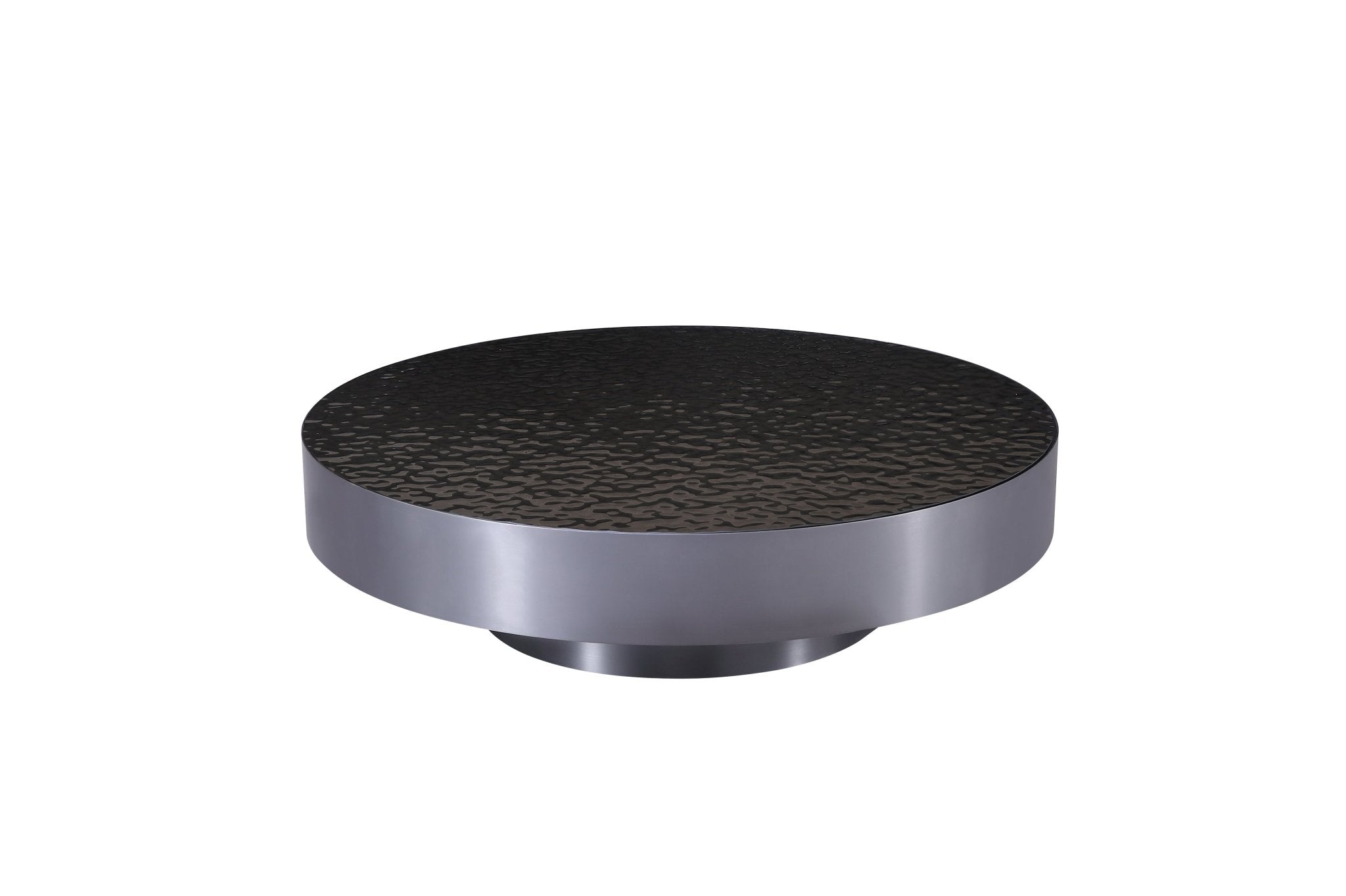 Jolien Modern Customized Grey Glass Top Stainless Steel Base Coffee Table - Quality Rugs and Furniture
