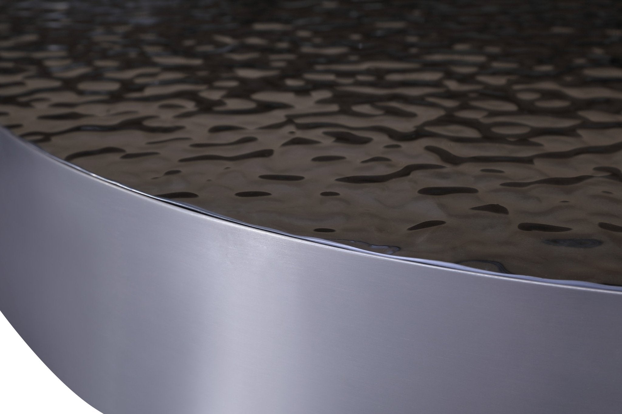 Jolien Modern Customized Grey Glass Top Stainless Steel Base Coffee Table - Quality Rugs and Furniture
