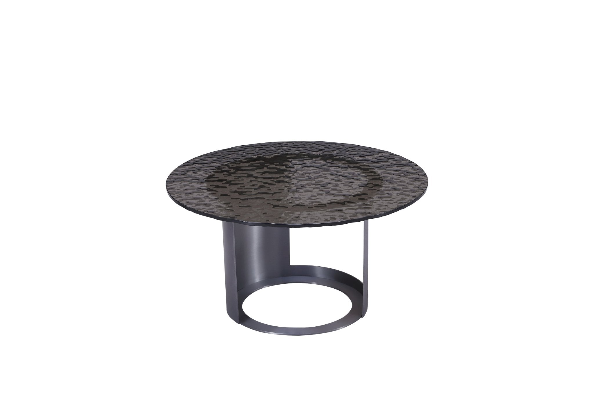 Jolien Modern Customized Grey Glass Top Stainless Steel Base Coffee Table - Quality Rugs and Furniture
