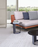 Jolien Modern Customized Grey Glass Top Stainless Steel Base Side Table - Quality Rugs and Furniture