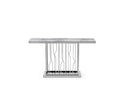 Kaia Console Table Stainless Steel Base Marble Top Silver - Quality Rugs and Furniture