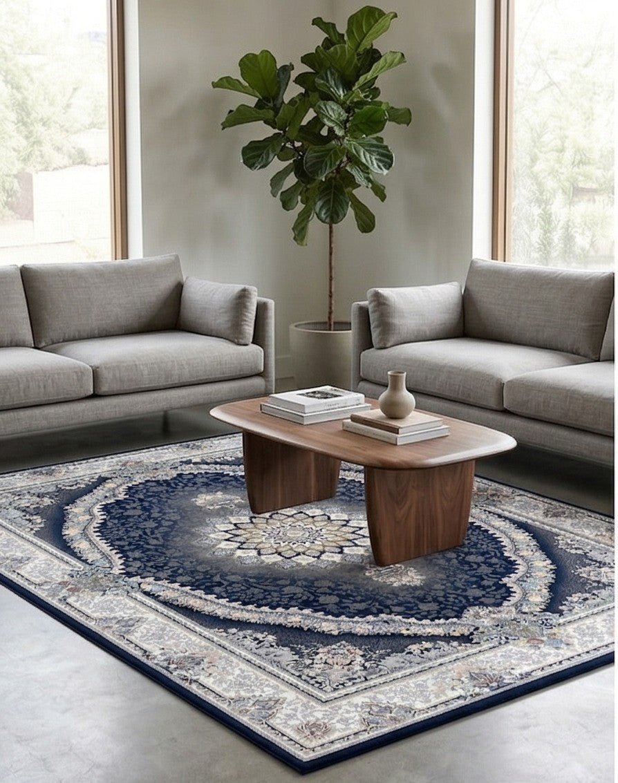 Kamand Traditional Persian Area Rug Navy Blue - Quality Rugs and Furniture