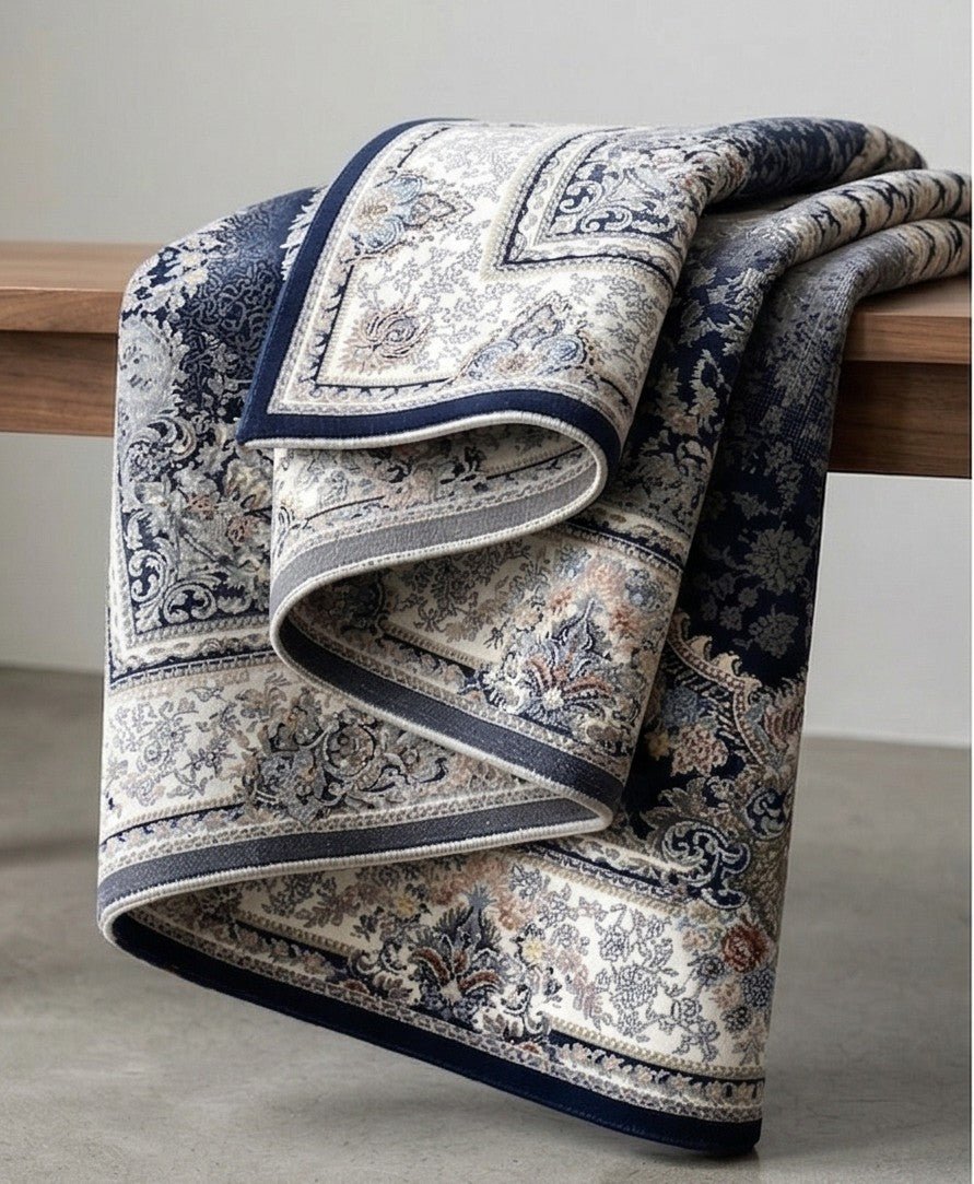 Kamand Traditional Persian Area Rug Navy Blue - Quality Rugs and Furniture