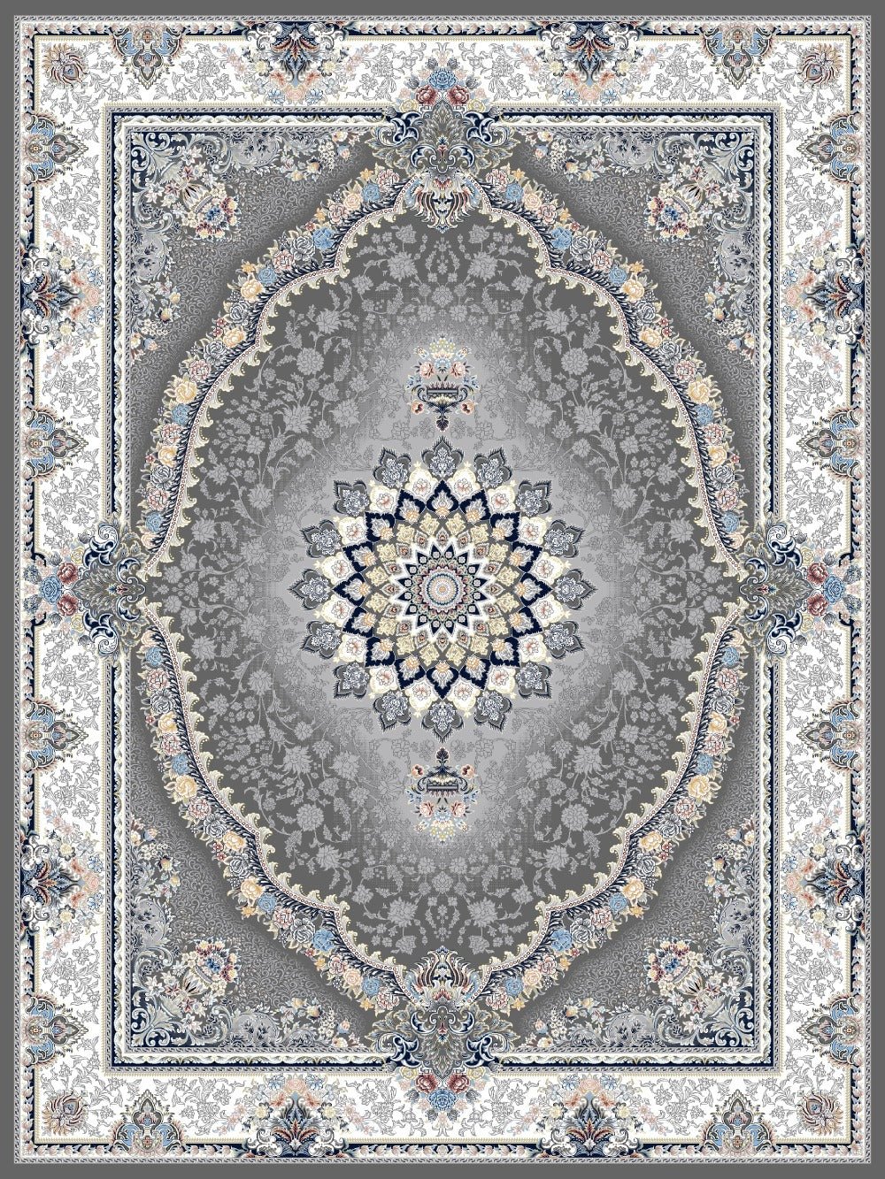 Kamand Traditional Persian Area Rug Smoky - Quality Rugs and Furniture