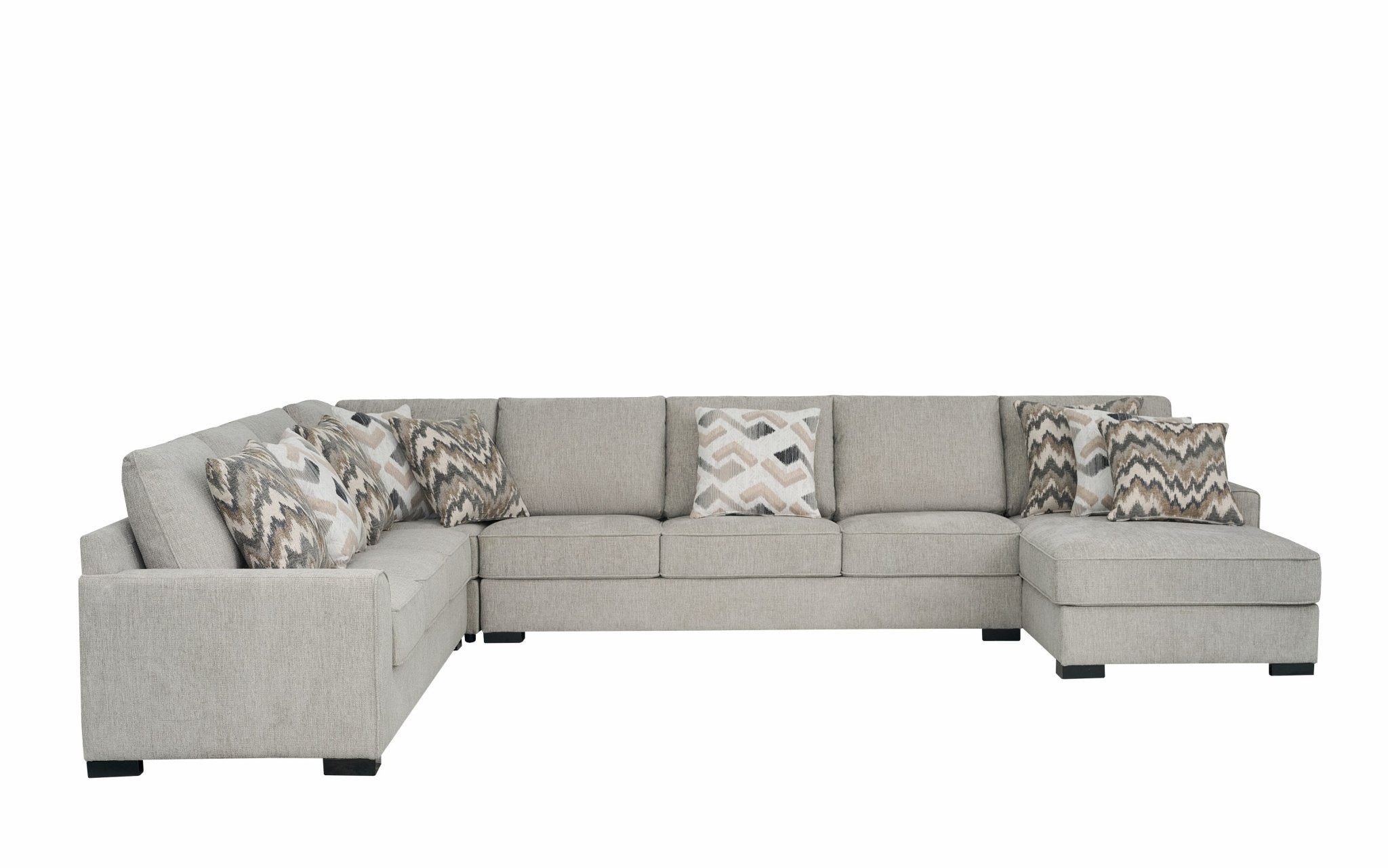 kiara Fabric Modern Corner Sofa Set Grey - Quality Rugs and Furniture