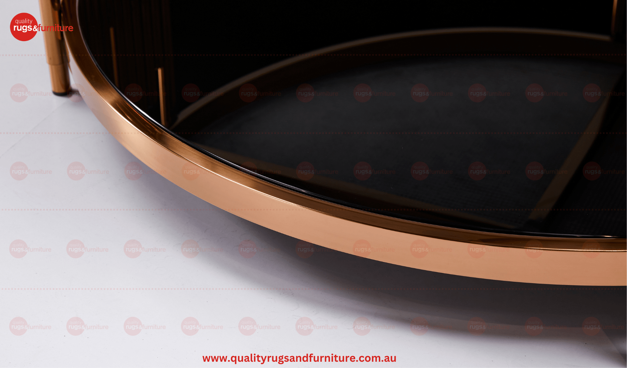 Kylie Coffee Table Stainless Steel Base Marble Top Round Rose Gold - Quality Rugs and Furniture