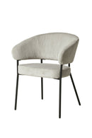 Lina Modern Corduroy Dining Chair White - Quality Rugs and Furniture